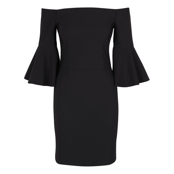 Rochie neagră cu decolteu amplu și mâneci clopot - Miss Selfridge