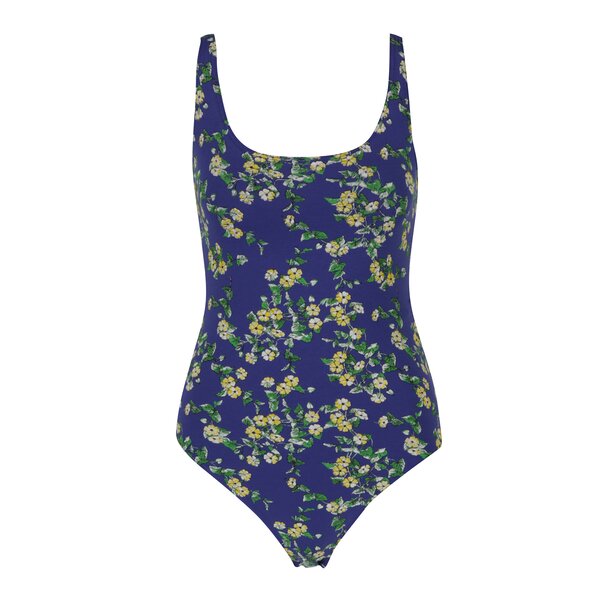 Body albastru cu flori galbene - Miss Selfridge