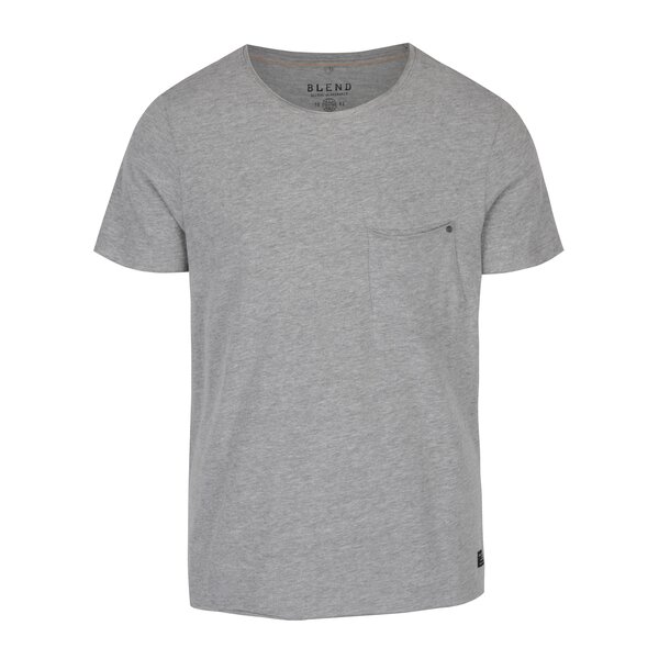 Tricou gri melanj cu buzunar - Blend