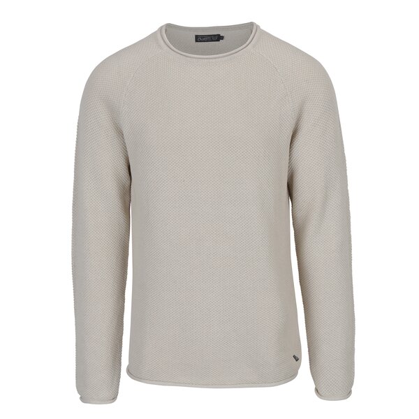 Pulover crem bărbătesc cu perforații - Jack & Jones Phil