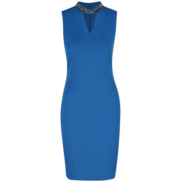 Rochie albastră cu model choker Dorothy Perkins