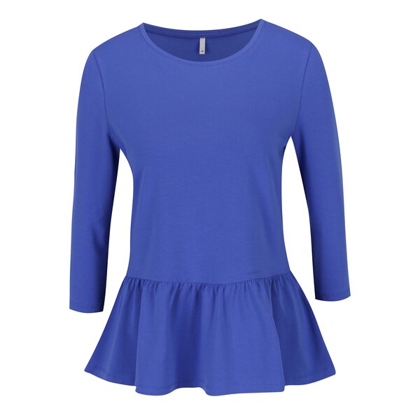 Bluză peplum albastră cu mâneci 3/4 ONLY Live