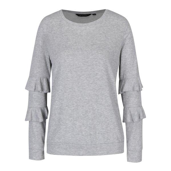 Bluză gri melanj cu volane Dorothy Perkins