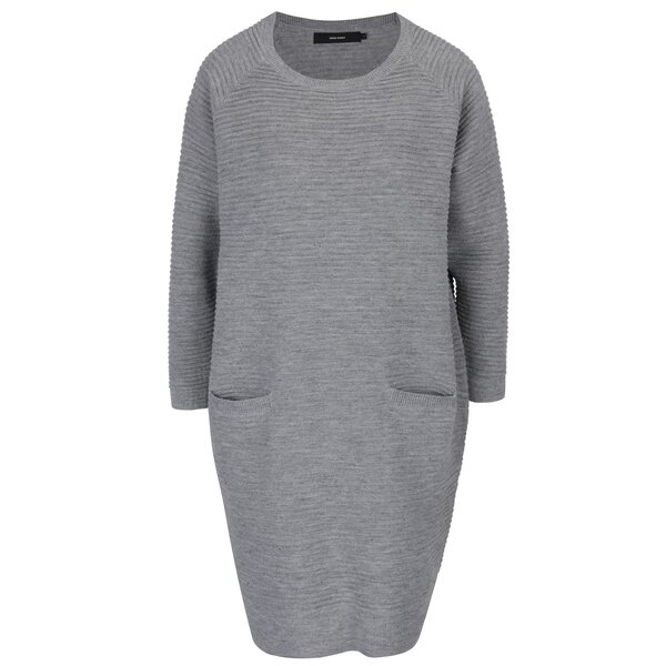 Rochie pulover gri cu buzunare VERO MODA Natascha