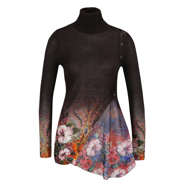 Helancă asimetrică cu imprimeu floral - Desigual Long Freya