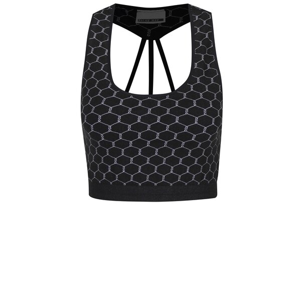Bustier negru cu model Noisy May Wire
