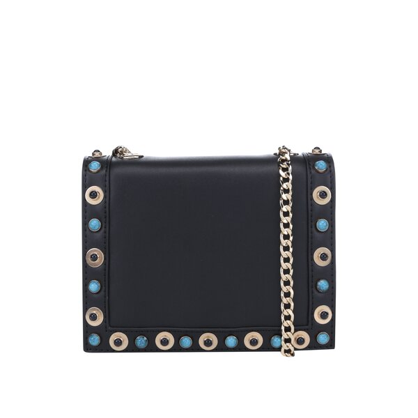 Geantă neagră crossbody cu aplicații decorative Pieces Nanette