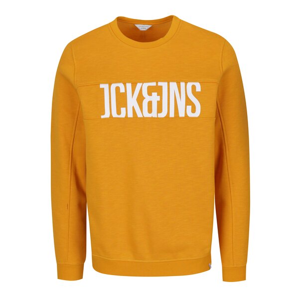 Bluză sport galbenă cu logo print și cusături în relief Jack & Jones Mario