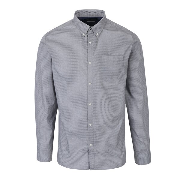 Cămașă slim fit din bumbac albastru & gri - Jack & Jones Bosco