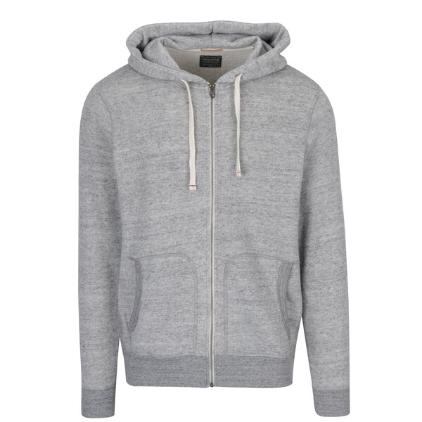 Hanorac gri melanj cu fermoar Jack & Jones Josh
