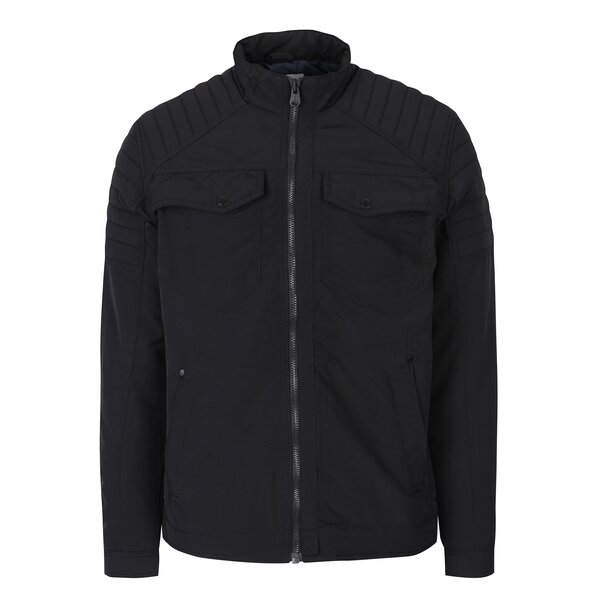 Jachetă neagră de primăvară / toamnă cu buzunare - Jack & Jones Catel