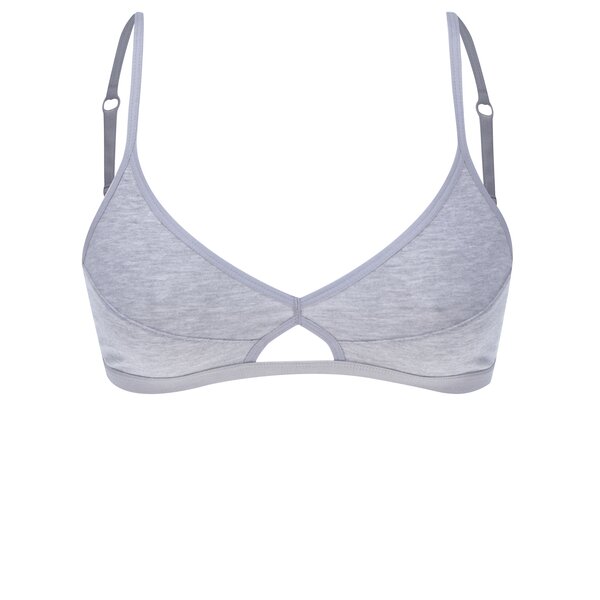 Sutien gri melanj cu decupaj Pieces Annie