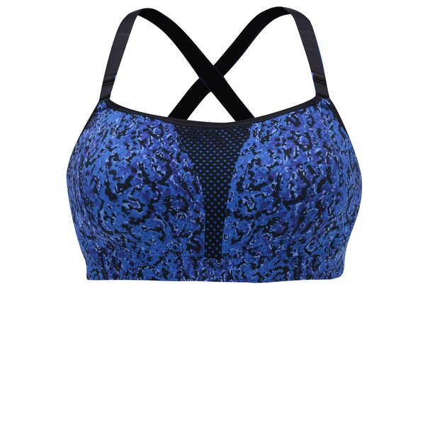 Bustier sport cu print negru cu albastru Maidenform