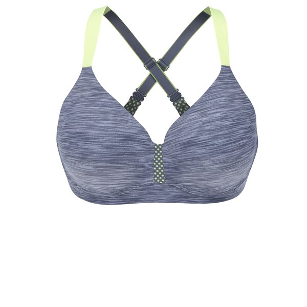 Bustier sport gri melanj cu galben neon Maidenform