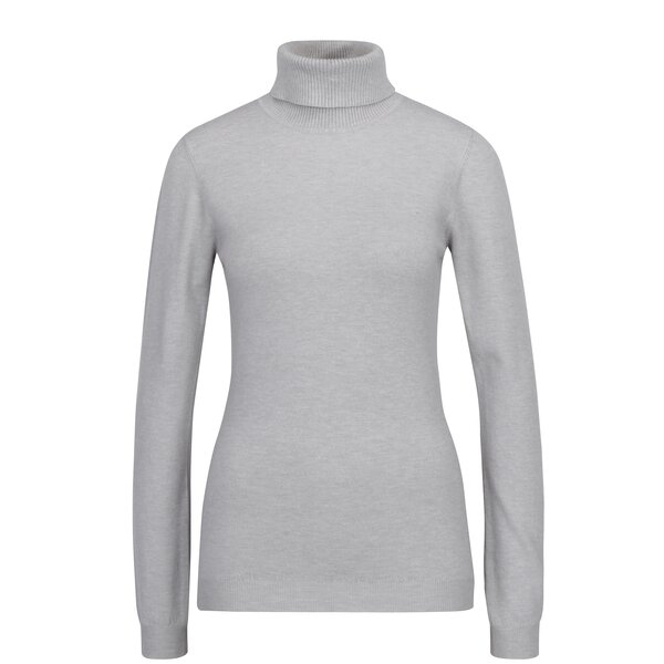 Helancă gri cu guler înalt întors VERO MODA Happy