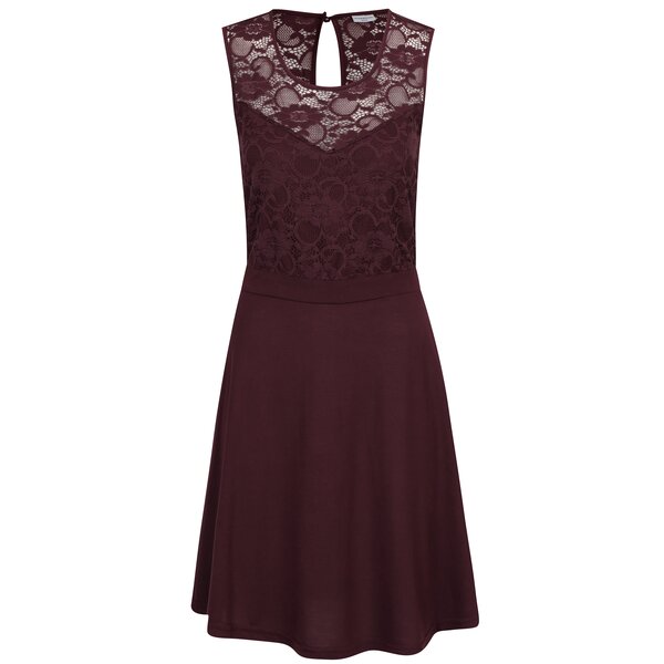Rochie bordo cu top din dantelă Jacqueline de Yong Green