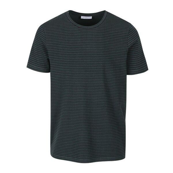 Tricou verde & bleumarin cu dungi fine - Selected Homme Tamos