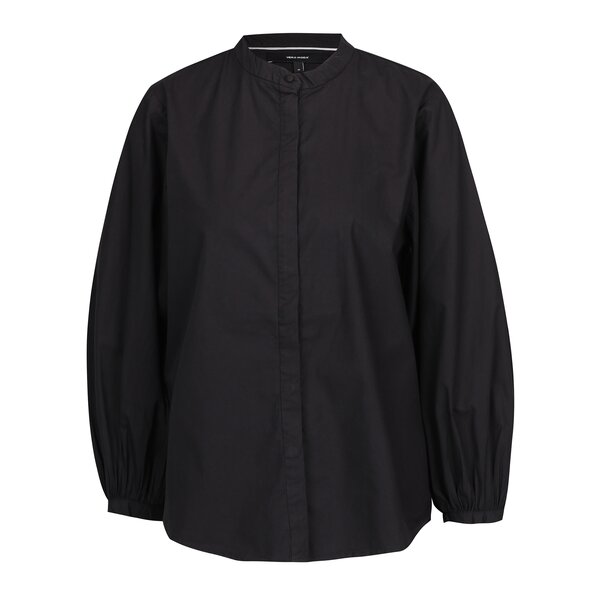 Cămașă neagră de bumbac cu mâneci 3/4 - VERO MODA Thea