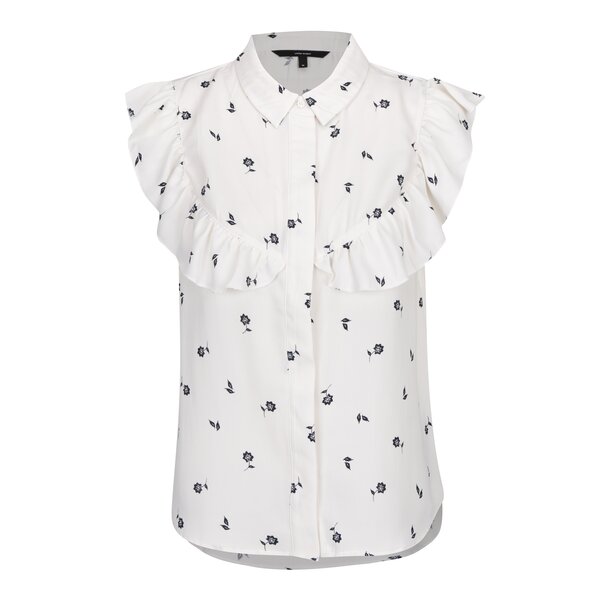 Bluză crem cu imprimeu floral și volane - VERO MODA Adriana