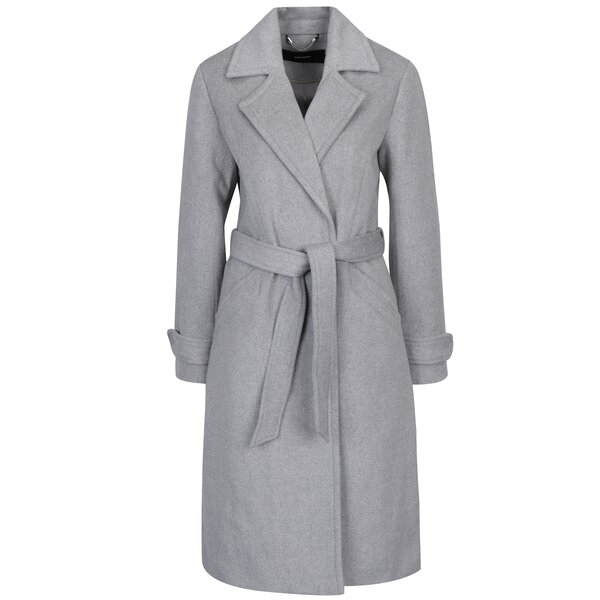 Palton gri din amestec de lână VERO MODA Jess