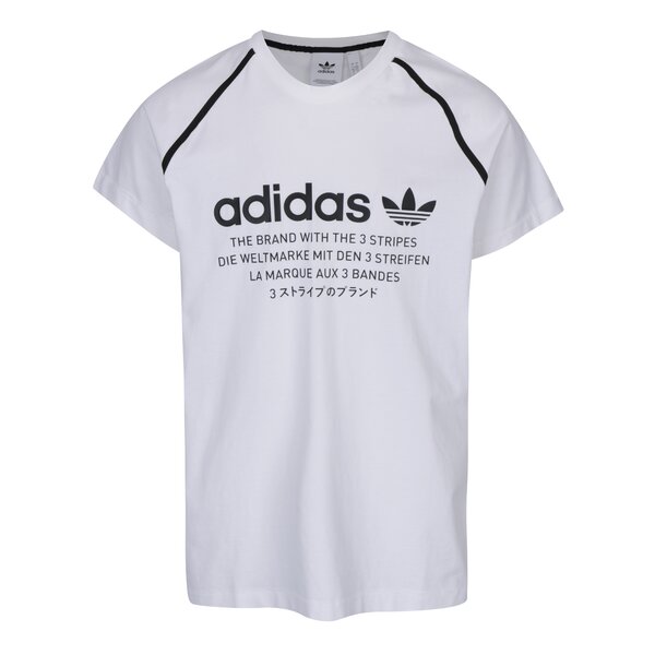 Tricou alb bărbătesc cu print adidas Originals