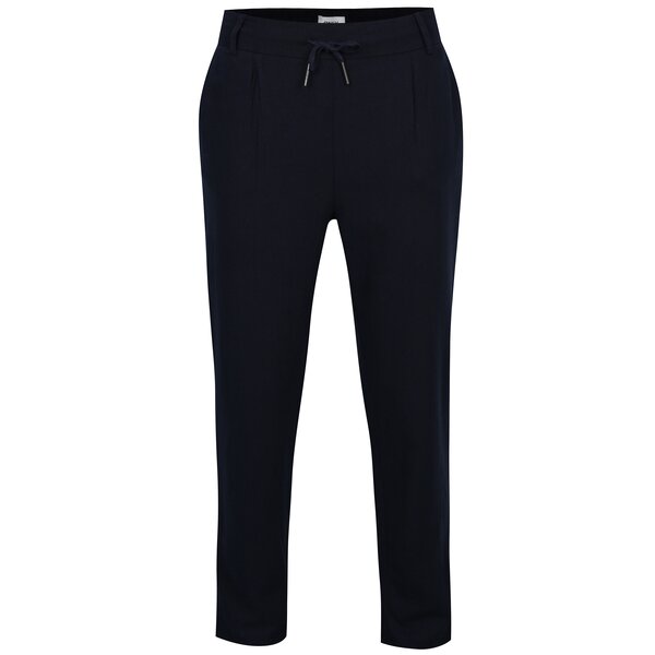 Pantaloni bleumarin cu croi drept și talie elastică ONLY Summer