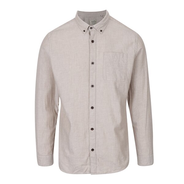 Cămașă slim bej cu buzunar - Jack & Jones Vosakland