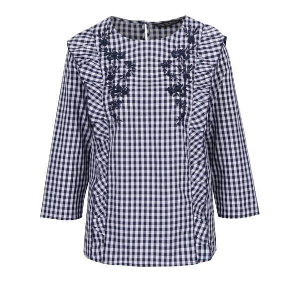 Bluză în carouri cu volane Dorothy Perkins