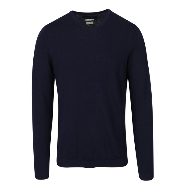 Pulover bleumarin cu decolteu en coeur - Jack & Jones Luke