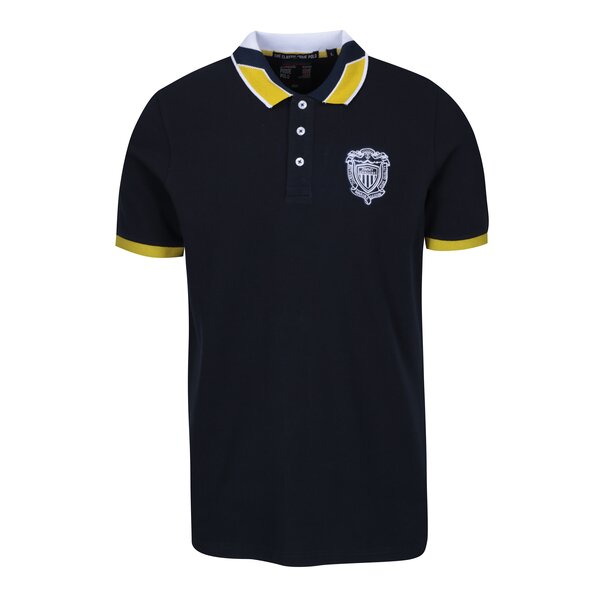 Tricou polo bleumarin cu logo brodat pentru bărbați - Jimmy Sanders