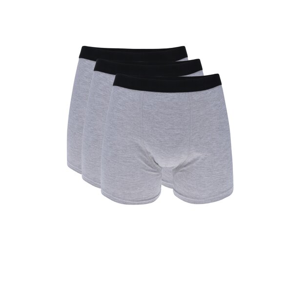 Set de 3 boxeri gri cu talie elastică M&Co