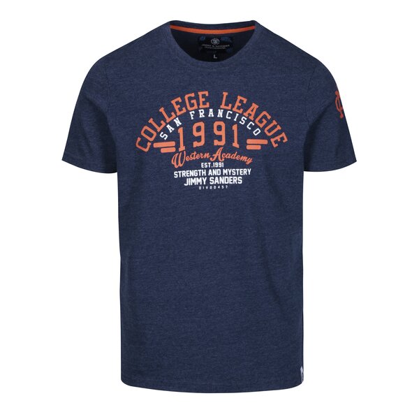 Tricou bleumarin din bumbac pentru bărbați - Jimmy Sanders