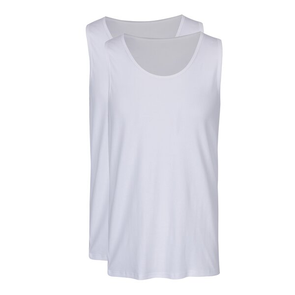 Set de două maiouri basic albe M&Co