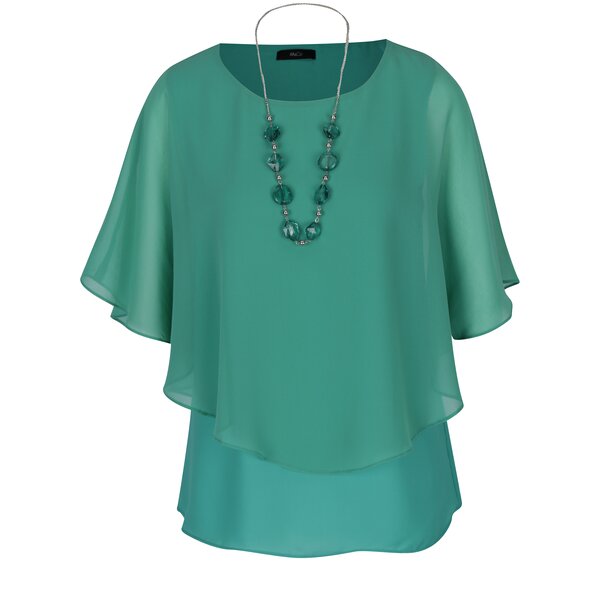Bluză vaporoasă verde cu mâneci tip liliac - M&Co