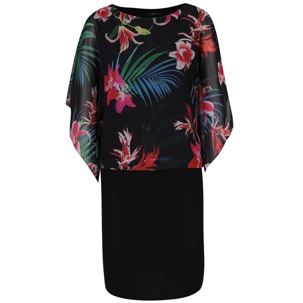 Rochie neagră cu aspect 2 în 1 și mâneci fluture - M&Co