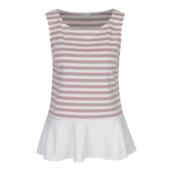 Top roz & crem cu dungi VILA Tinny