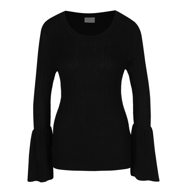 Pulover negru cu mâneci clopot VILA Lesly