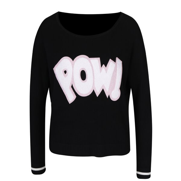 Pulover subțire negru cu aplicație decorativă - ONLY Sonja