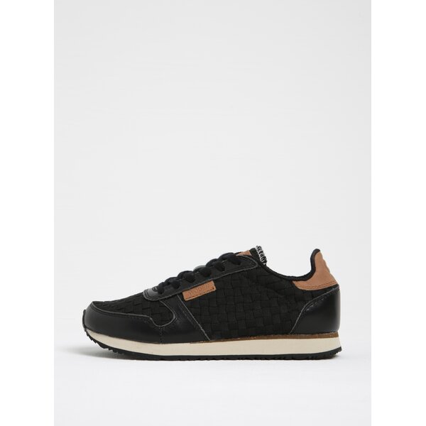 Pantofi sport negri cu detalii din piele Woden Ydun pentru femei