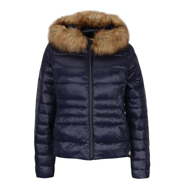 Geacă matlasată scurtă mov cu blană VERO MODA Alberta