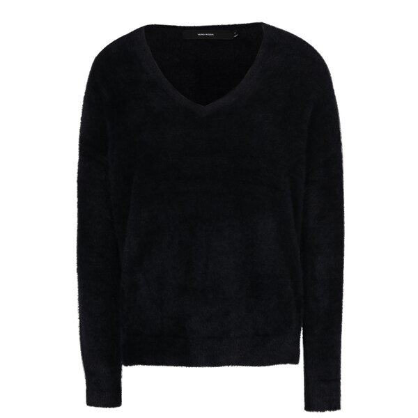 Pulover negru cu decolteu en coeur VERO MODA Moraga