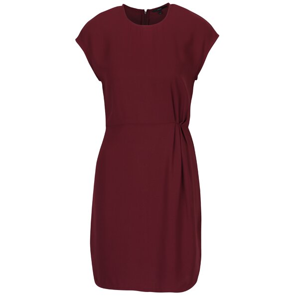 Rochie roșu bordo cu pliuri asimetrice VERO MODA Nice