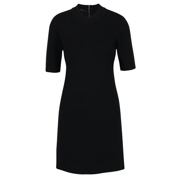 Rochie neagră tricotată cu fermoar la spate VERO MODA Barstow