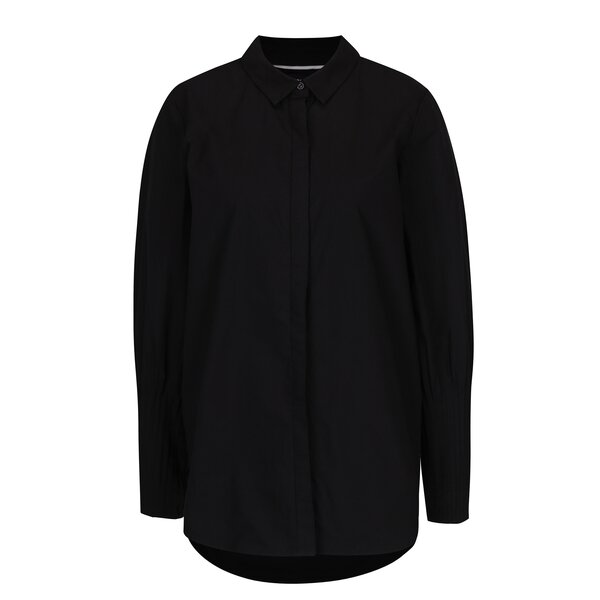 Cămașă neagră lungă cu pliuri pe mâneci VERO MODA Thea