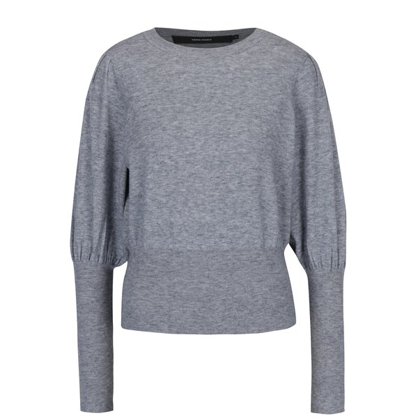 Pulover gri melanj cu mâneci liliac VERO MODA Mace