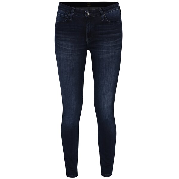 Blugi skinny bleumarin cu aspect prespălat Lee