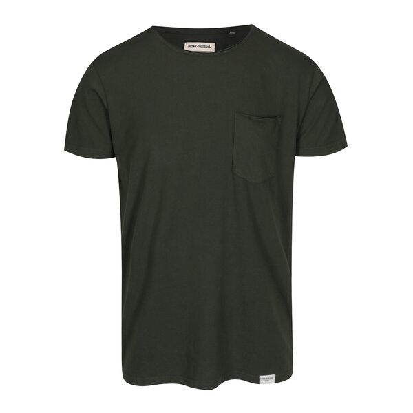 Tricou din bumbac verde închis pentru bărbați - Shine Original Andy