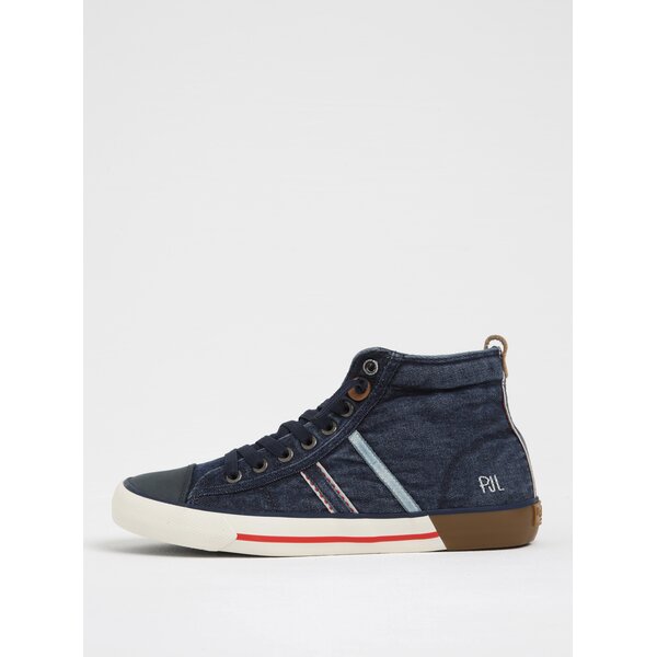 Ghete sport albaștri din denim Pepe Jeans Serthi