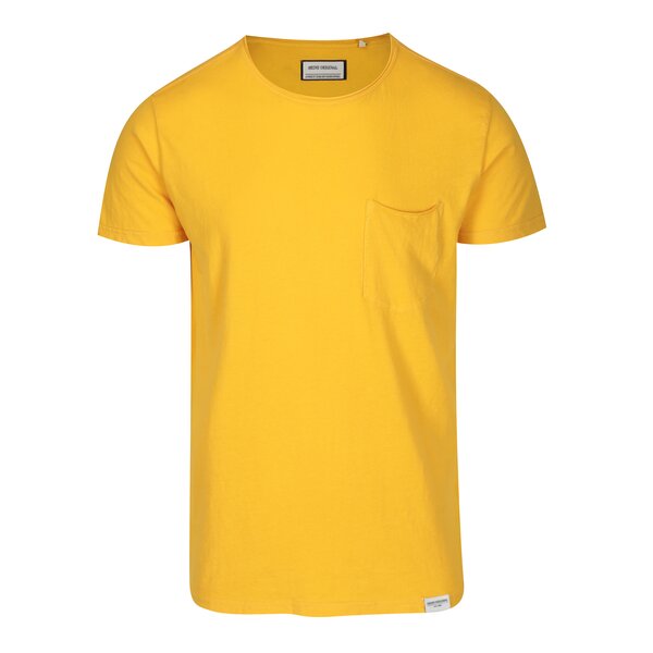 Tricou galben din bumbac pentru bărbați - Shine Original Andy