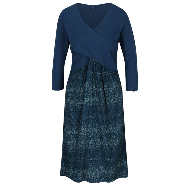 Rochie albastru petrol cu buline Tranquillo Bernarda